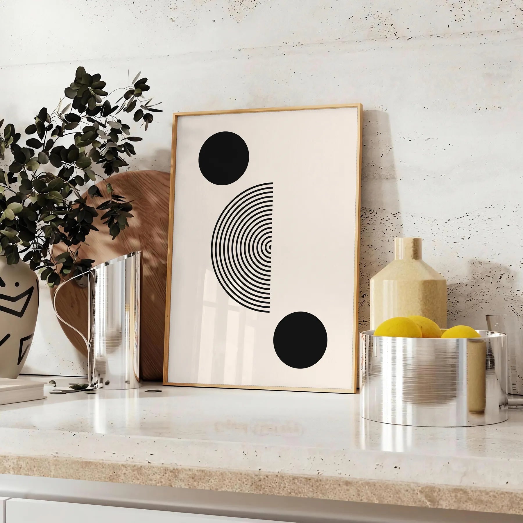 space Boho Abstract Art 14 poster intricate gray black designs captivating print perfect gift stylish addition room artwork framed masterpiece décor