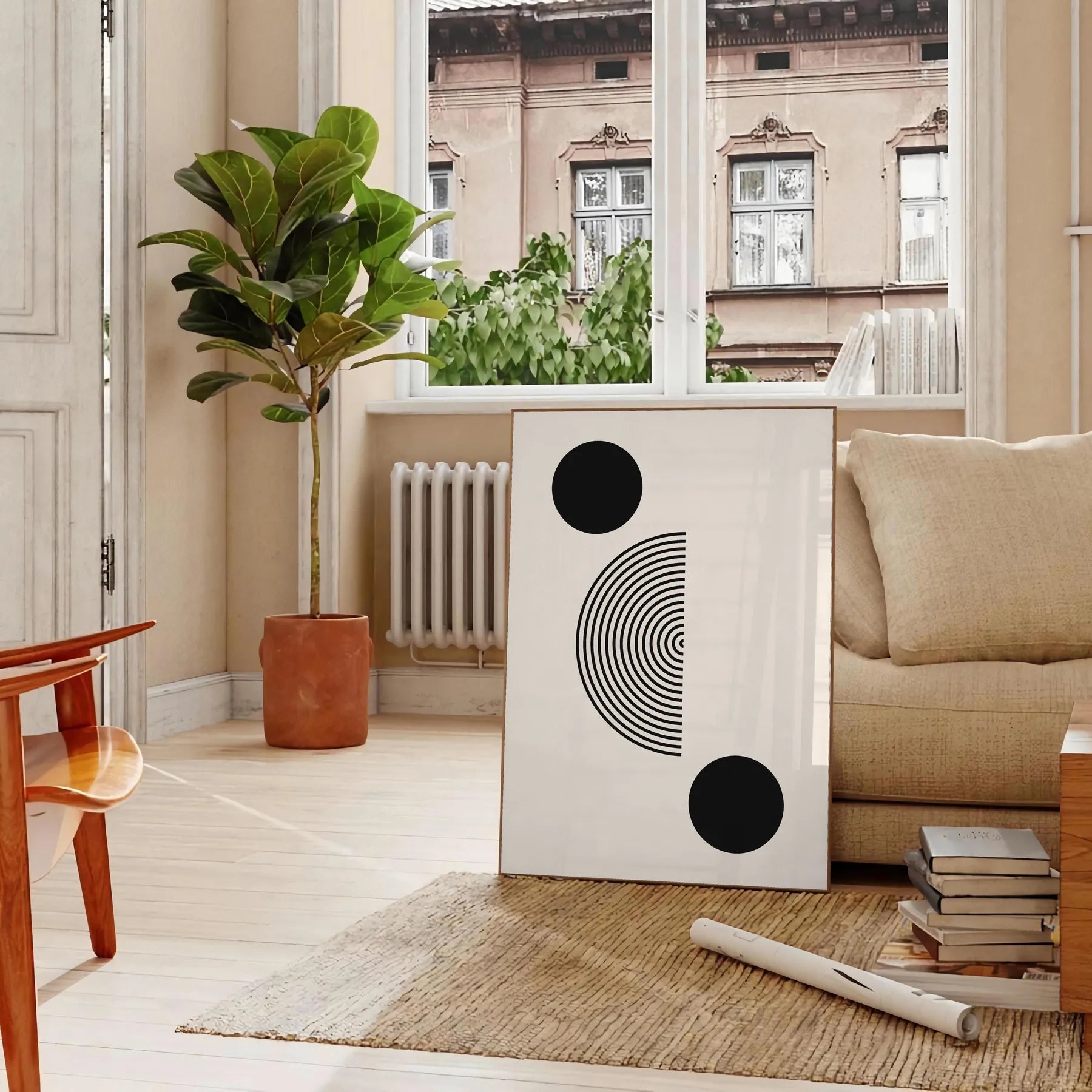 space Boho Abstract Art 14 poster intricate gray black designs captivating print perfect gift stylish addition room artwork framed masterpiece décor