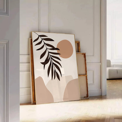 space Boho Print Poster black orange tones Abstract Art 16 design essence modern elegance perfect wall addition unique gift different options