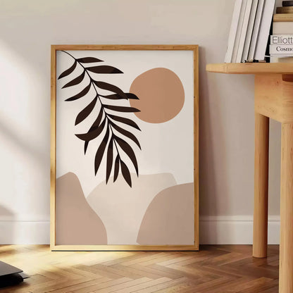 space Boho Print Poster black orange tones Abstract Art 16 design essence modern elegance perfect wall addition unique gift different options