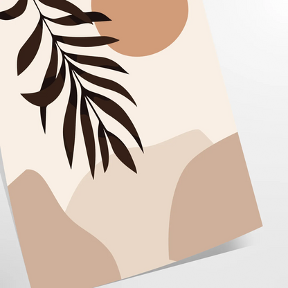 space Boho Print Poster black orange tones Abstract Art 16 design essence modern elegance perfect wall addition unique gift different options